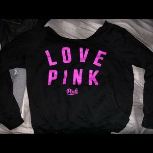 Victoria secret off should sweat shirt